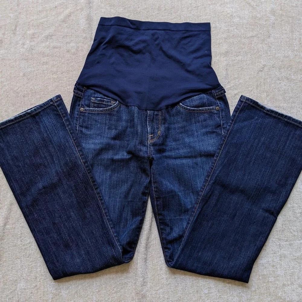 Citizens of Humanity Pea in the Pod Dark Wash Denim Bootcut Maternity Jeans - 29 - Picture 2 of 12